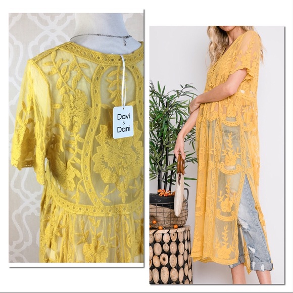 Anastasia Boho Lace Kimono Maxi Dress - Picture 6 of 8